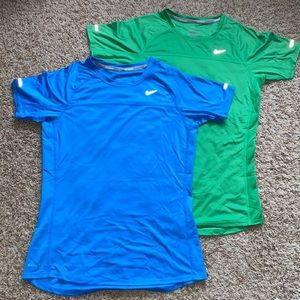 Two for $15 Women’s Nike Dri-Fit Running Shirts, Both Size M, Never Worn